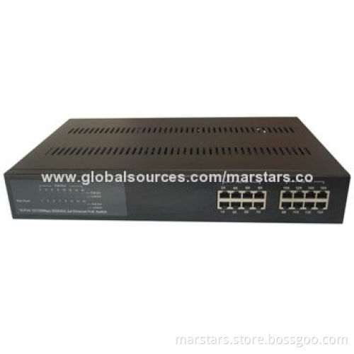 16-port 10/100 PoE Web_smart switch + 2 1000Mbase-T + 2 SFP slot 350W